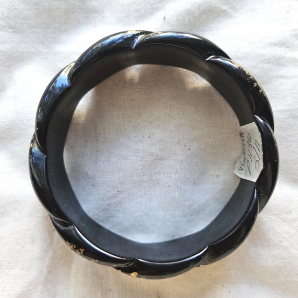 Pair VTG bangle bracelets speckled metallic by Van Allen - Picture 4 of 11